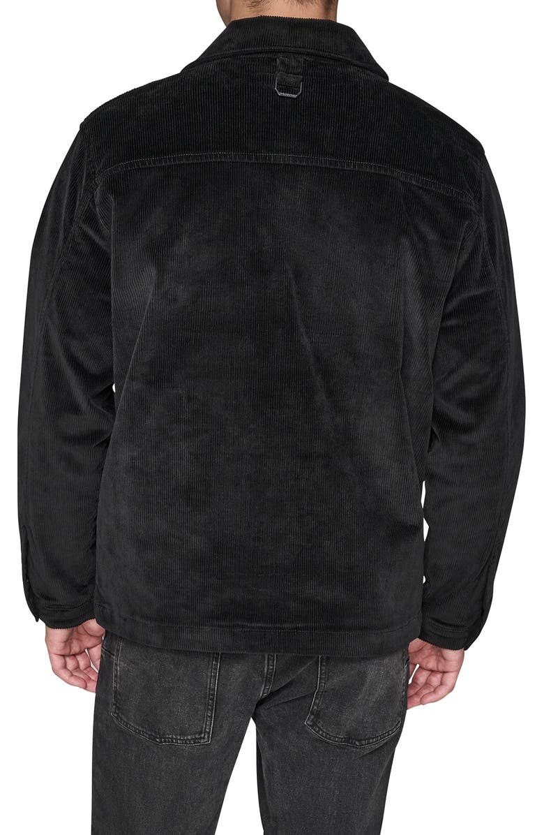 KARL LAGERFELD Corduroy Shirt Jacket, Alternate, color, Black