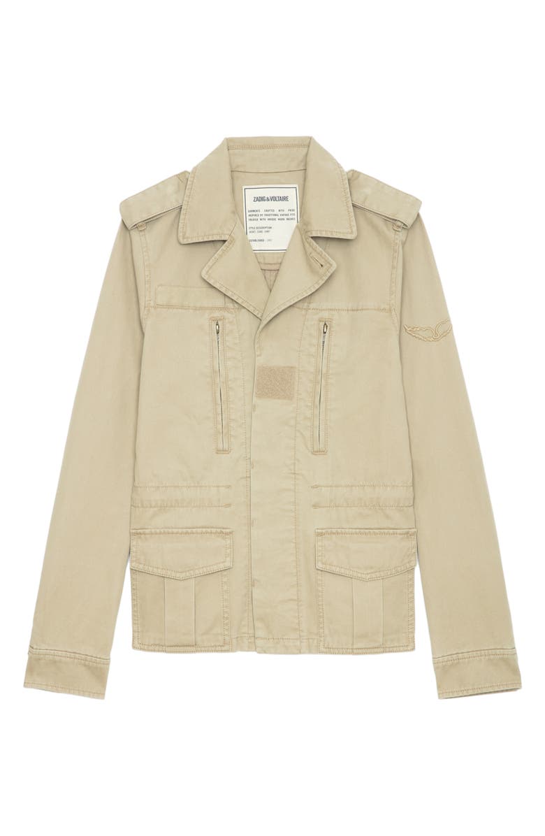 Zadig & Voltaire Klimi Cotton Jacket, Alternate, color, 