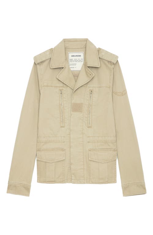 Zadig & Voltaire Klimi Cotton Jacket In Latte