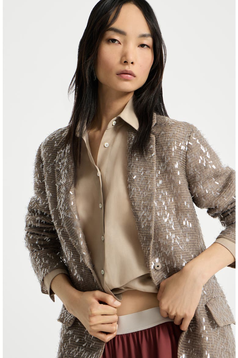 Dazzling Embroidery blazer, Alternate, color, Rope