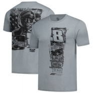 Classic Ink Men's Classic Ink Heather Gray Kyle Busch Flag 2-Sport Tri-Blend T-Shirt