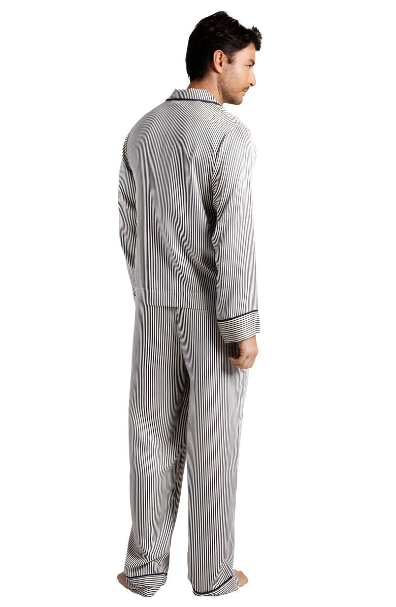 Sunday Citizen Gender Inclusive Stripe Pajamas, Alternate, color, Navy/ White