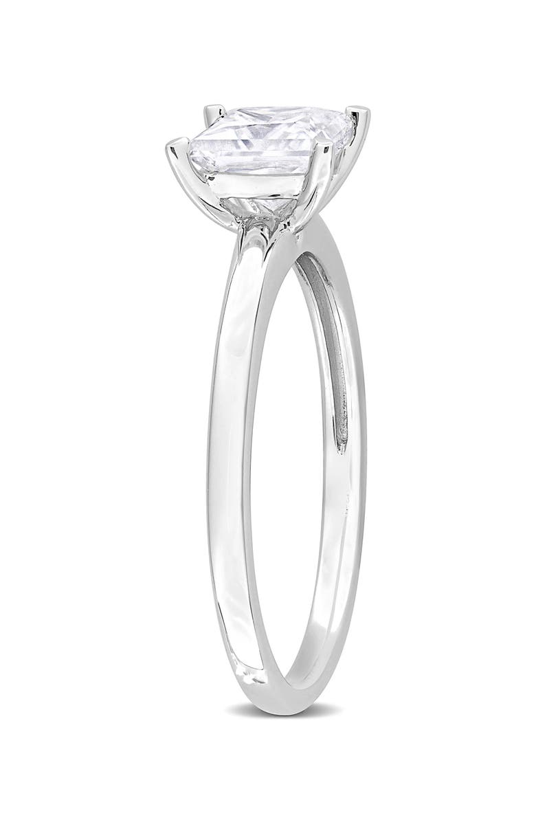 DELMAR Sterling Silver Princess Cut Moissanite Solitaire Ring, Alternate, color, Silver