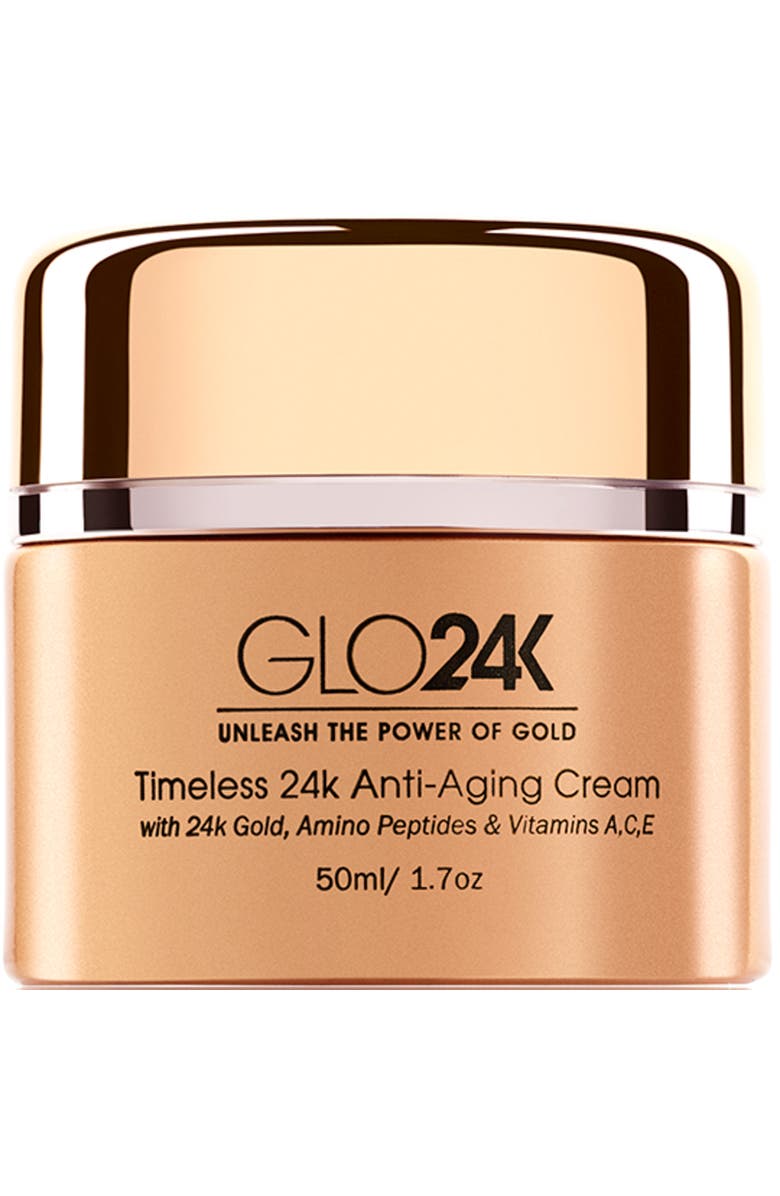 GLO24K UNLEASH THE POWER OF GOLD Timeless 24k Anti-Aging Cream, Main, color, Na