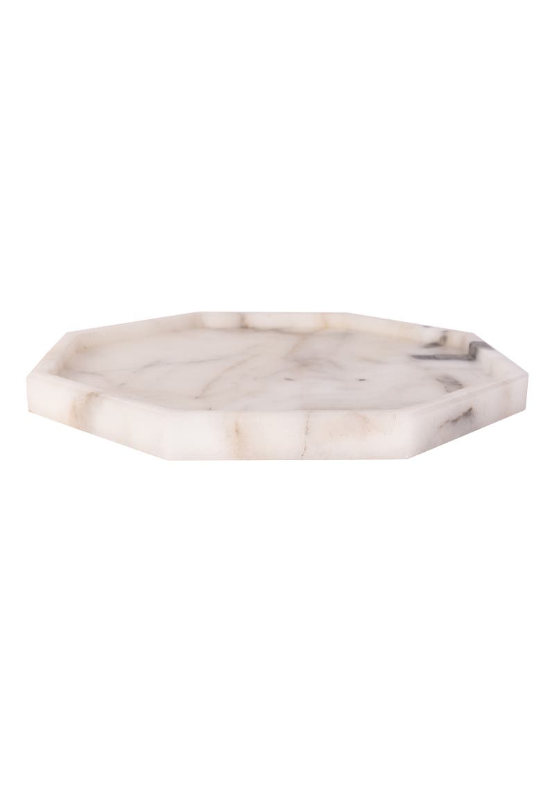 Artifacts Trading Company Octagonal Marble Tray, Alternate, color, White Matte