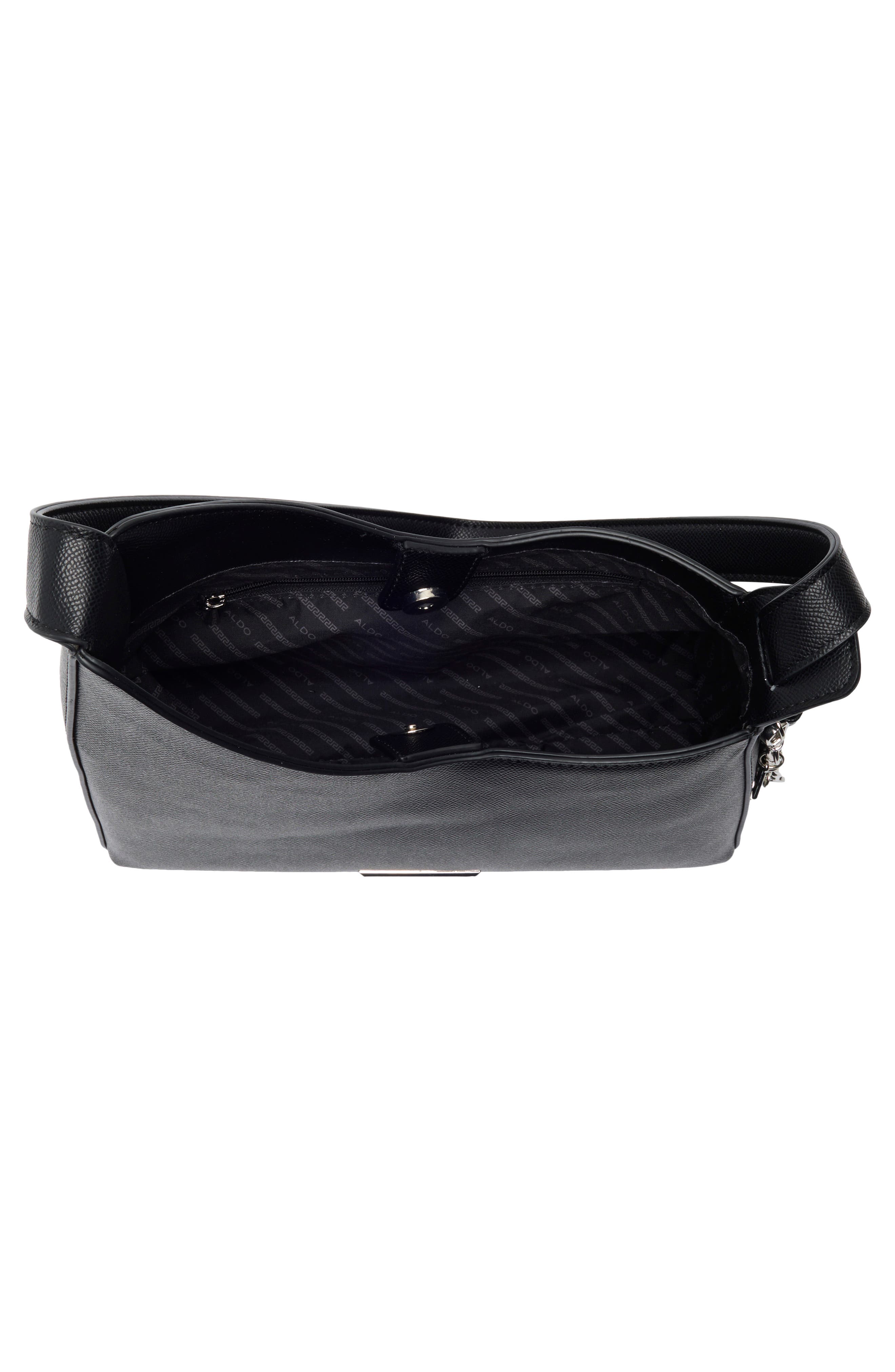 ALDO Bungalows Shoulder Bag, Alternate, color, Jet Black Synthetic