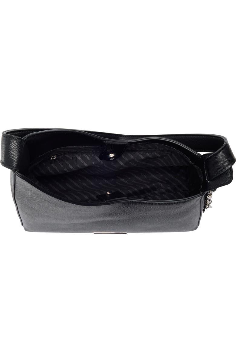 ALDO Bungalows Shoulder Bag, Alternate, color, Jet Black Synthetic