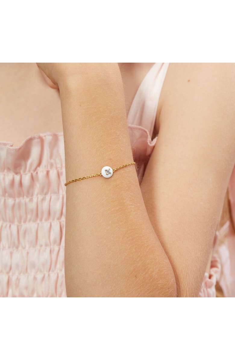 Anna Zuckerman Petit Cupcake Bracelet, Alternate, color, White/Yellow Gold