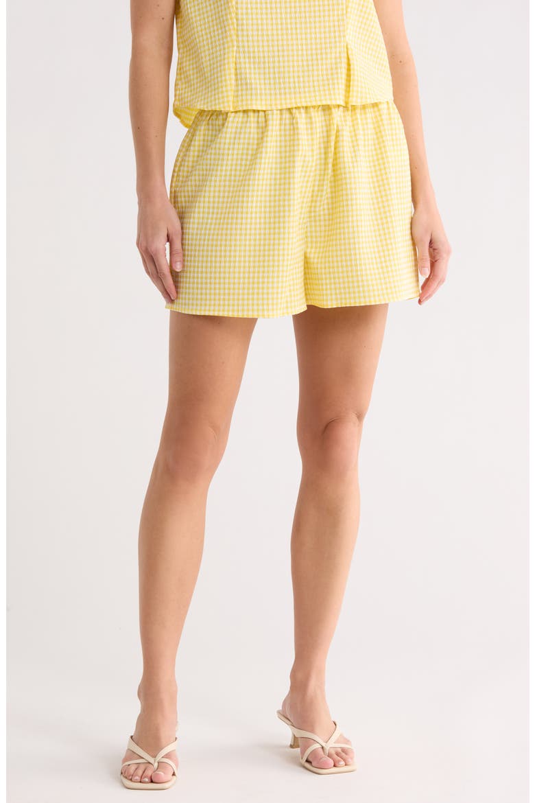 Elastic Shorts, Main, color, YELLOW