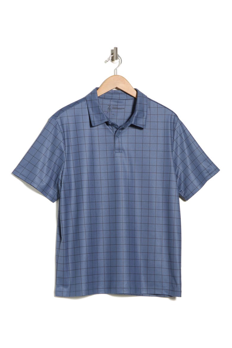 Grid Piqué Performance Golf Polo, Alternate, color, BLUE VINTAGE CRISP GRID