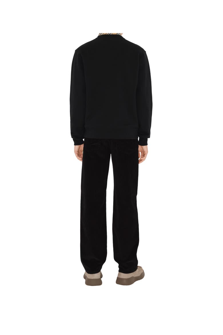 Check Label Cotton Sweatshirt, Alternate, color, Black