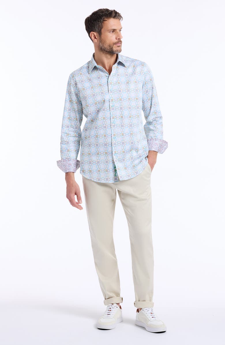 Robert Graham Runnymede Stretch Cotton Button-Up Shirt, Alternate, color, 