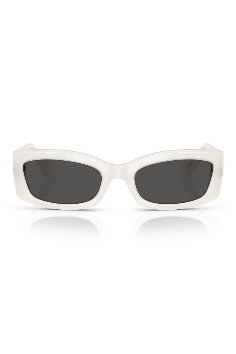 x KHAITE 54mm Pillow Sunglasses, Main, color, DARK GREY