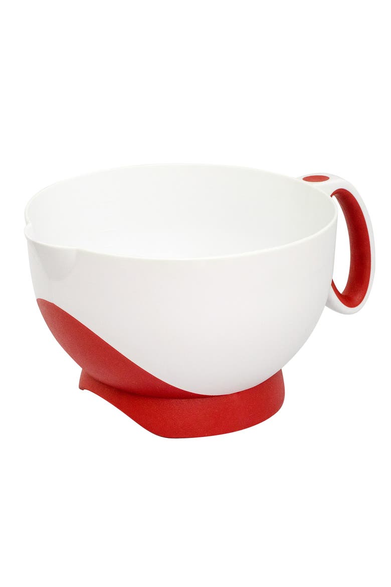 Deluxe Batter Bowl Mixing With Handle And Measurements, Alternate, color, Red