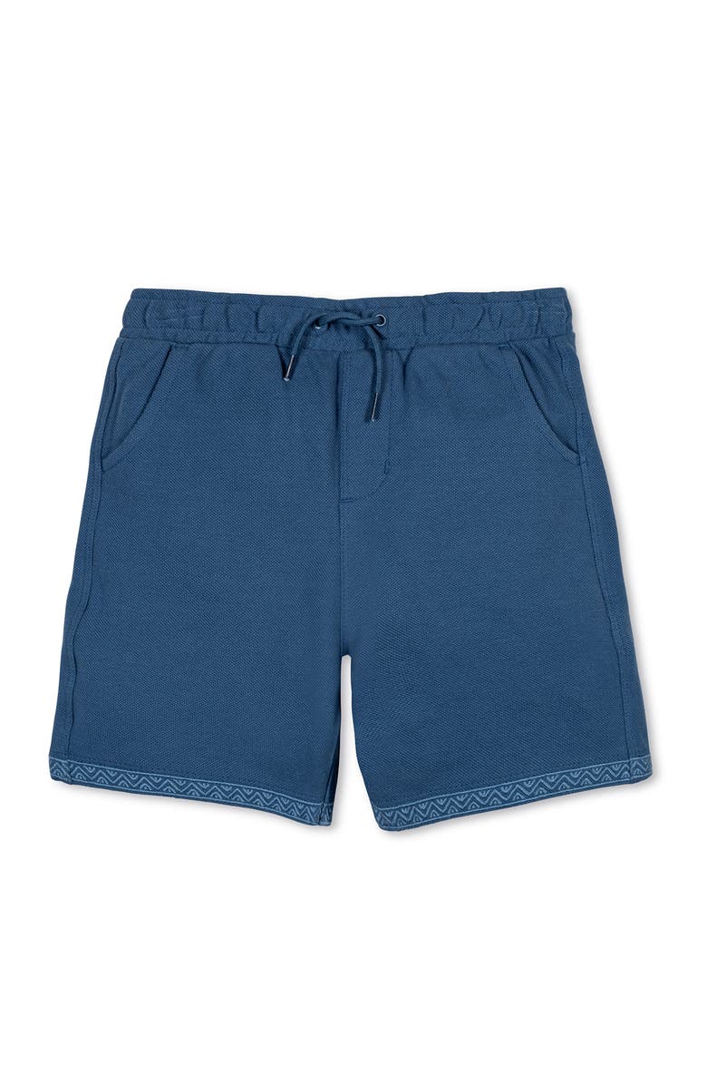 Hope & Henry Kids' Organic French Terry Pull-On Short, Main, color, Stone Blue
