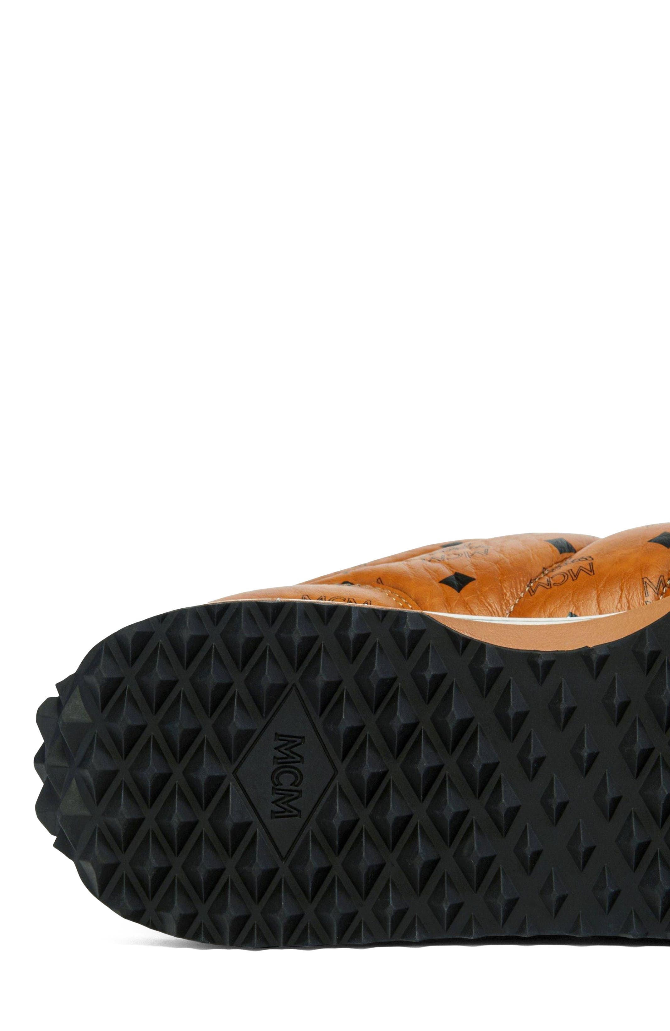 Women's Diamante Lo Sneakers in Quilted Monogram Leather, Alternate, color, Cognac