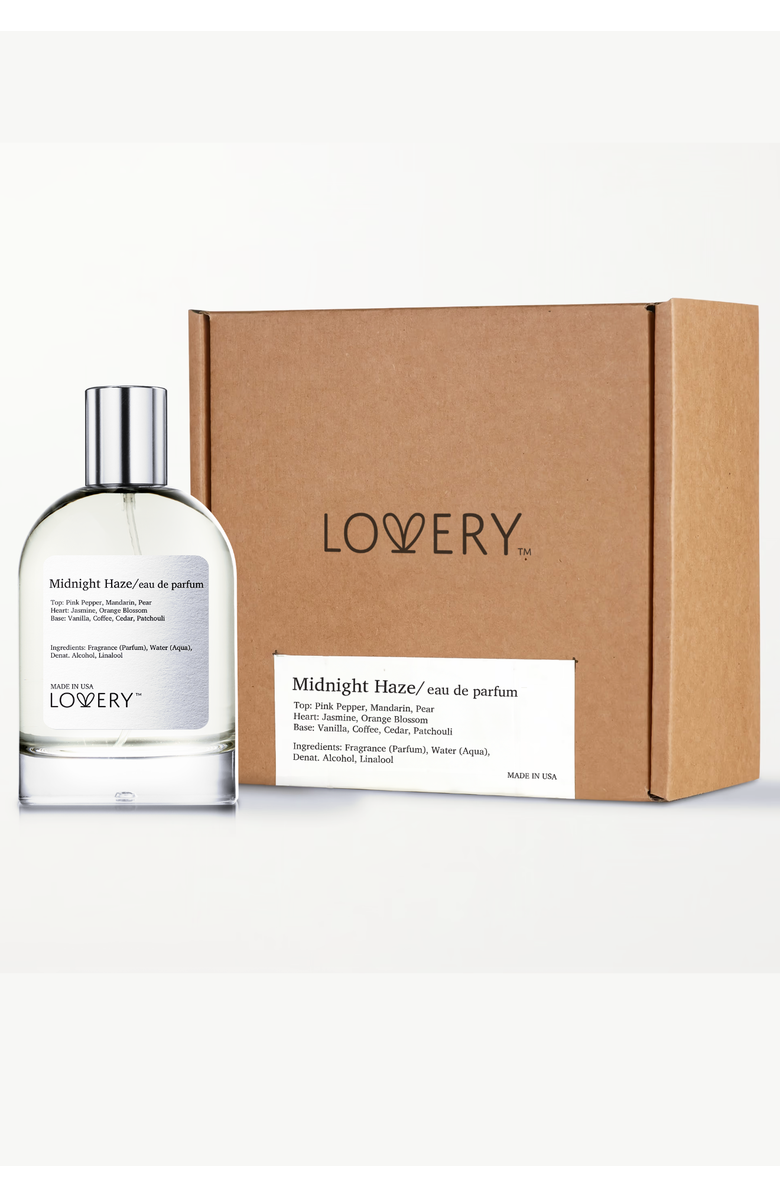 Lovery Midnight Haze Eau de Parfum Spray, Made in USA, 3.4 oz, Alternate, color, Silver, White, Cream, Black