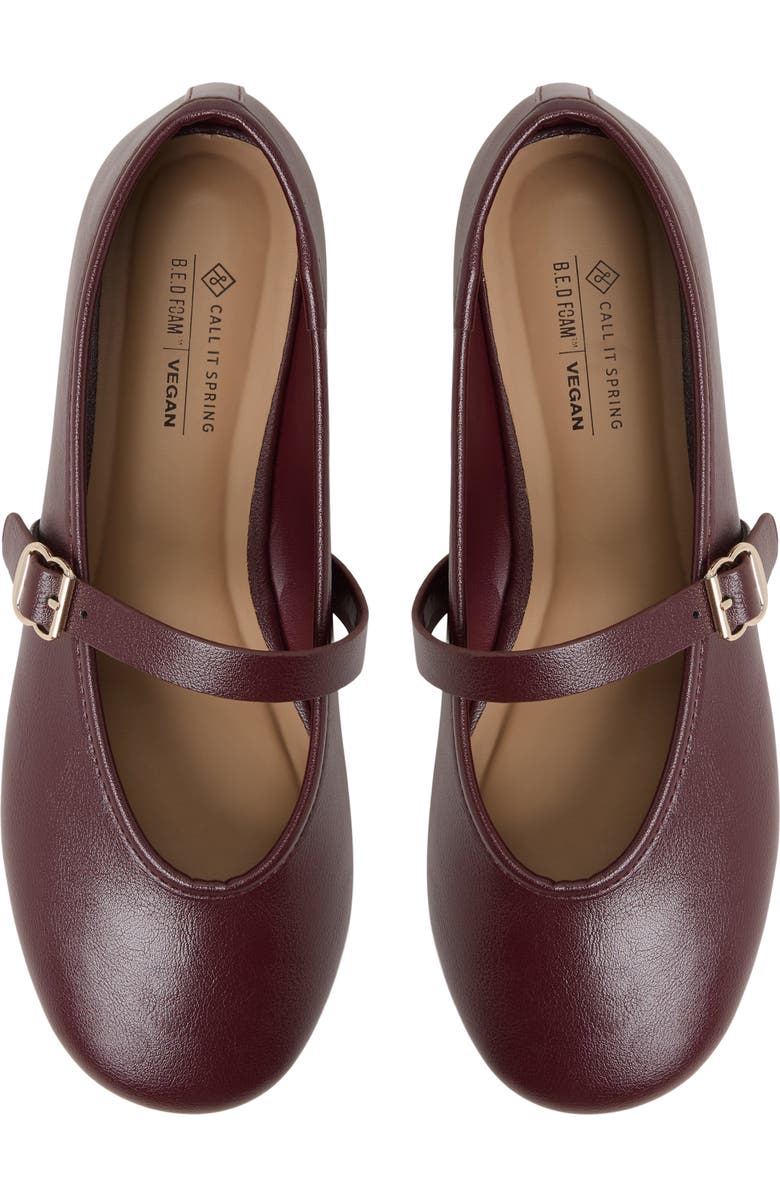 Call It Spring By Aldo Elyiaa Mary Jane Flat, Alternate, color, Bordo