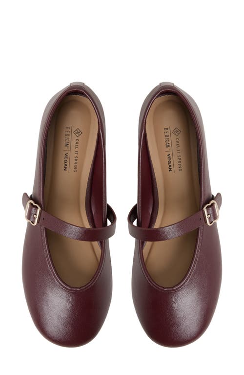 Call It Spring By Aldo Elyiaa Mary Jane Flat In Burgundy