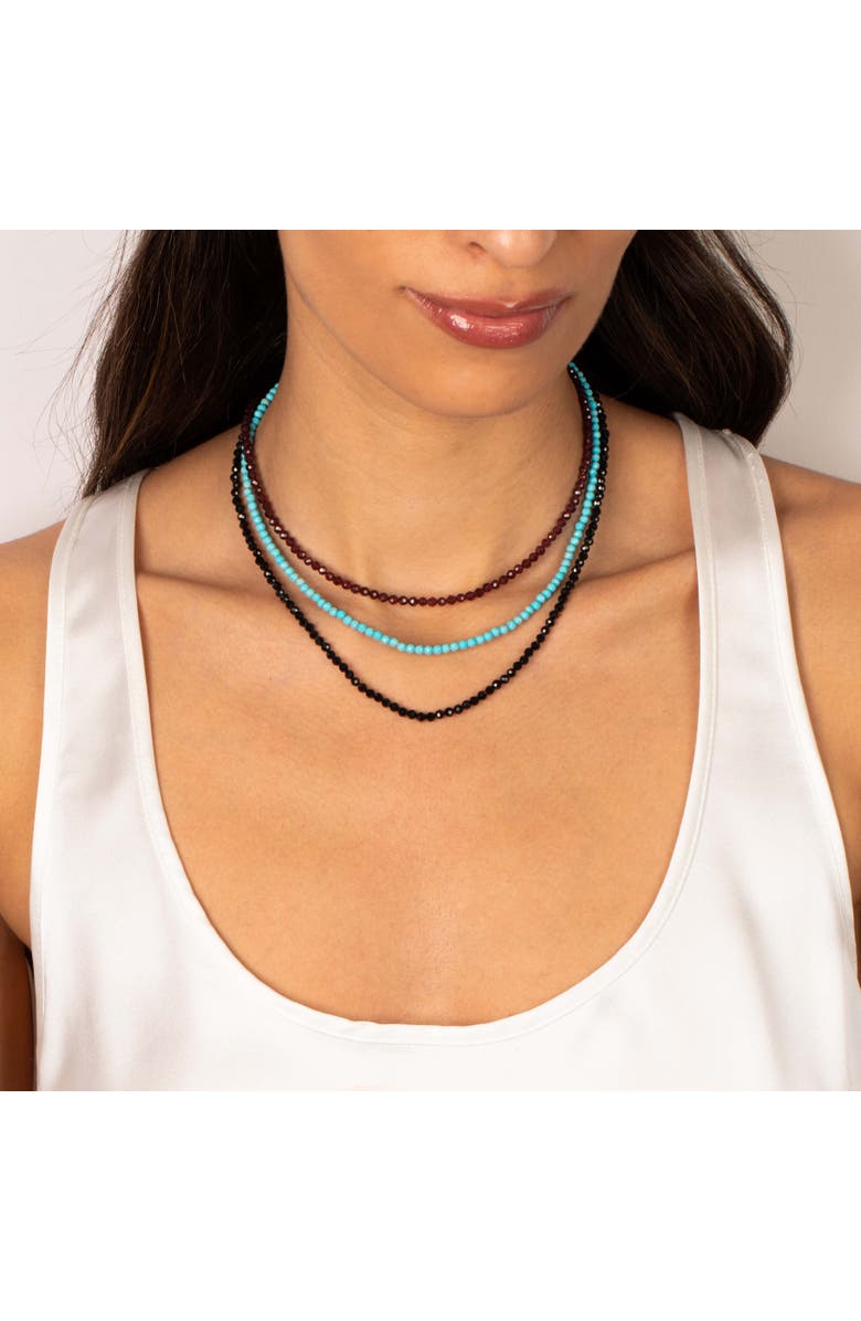 BY ADINA EDEN Colored Bead Choker Necklace, Alternate, color, Black