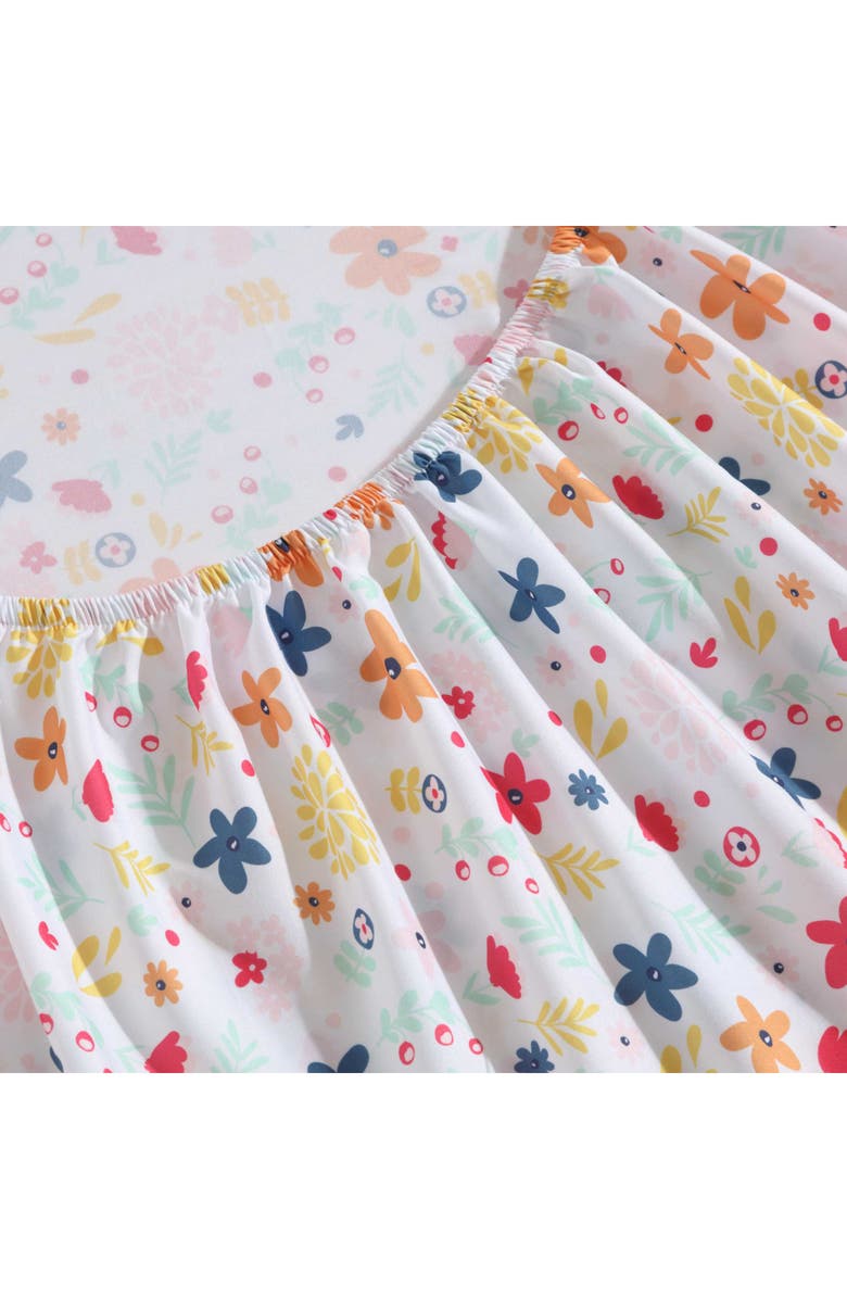 Eddie Bauer Colorful Floral Microfiber Sheet Set, Alternate, color, White/ Pink/ Yellow
