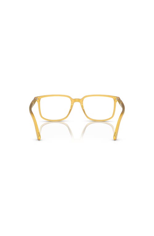 Persol 52mm Rectangle Optical Glasses In Yellow