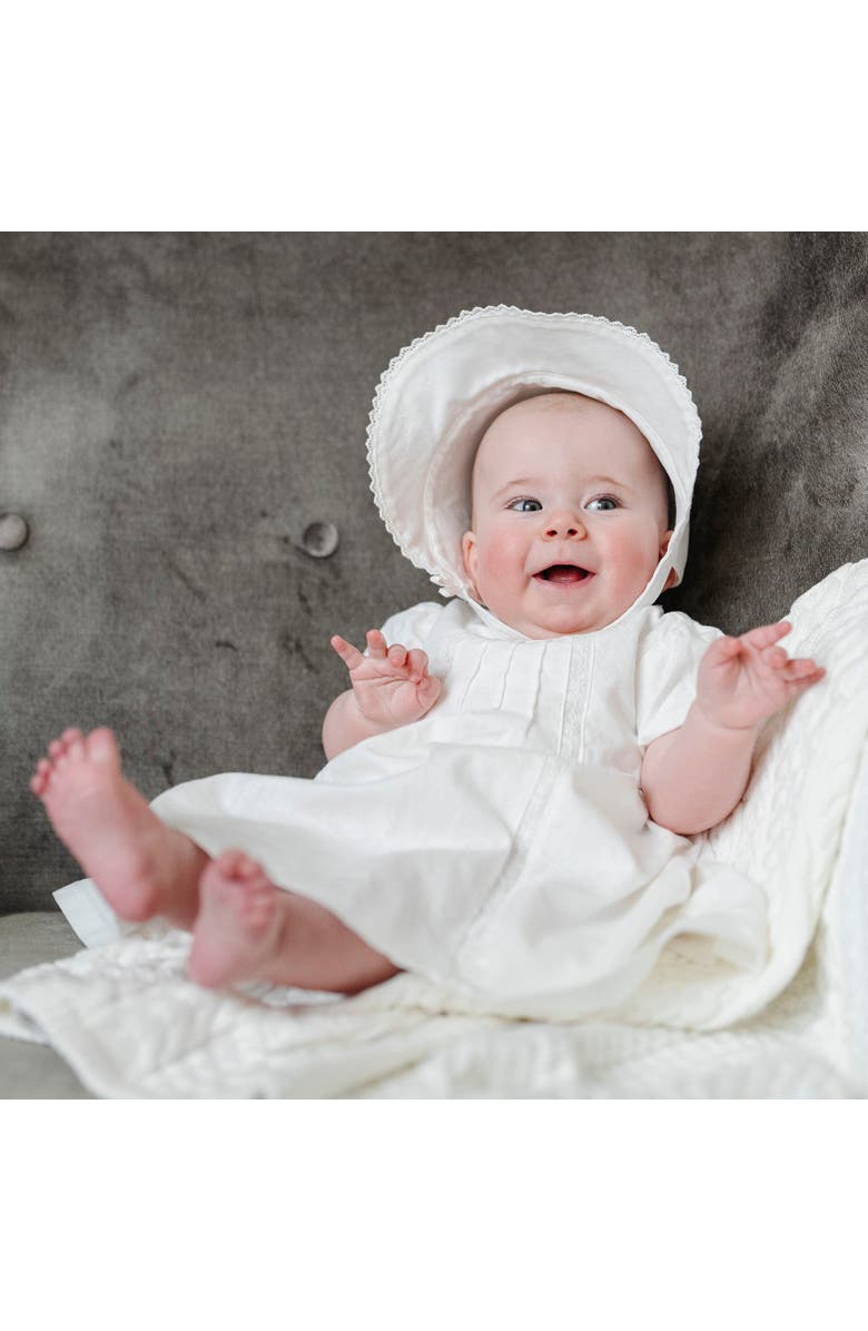 Hope & Henry Baby 3 Piece Special Occasion Linen Dress Set with Gift Box, Infant, Alternate, color, 