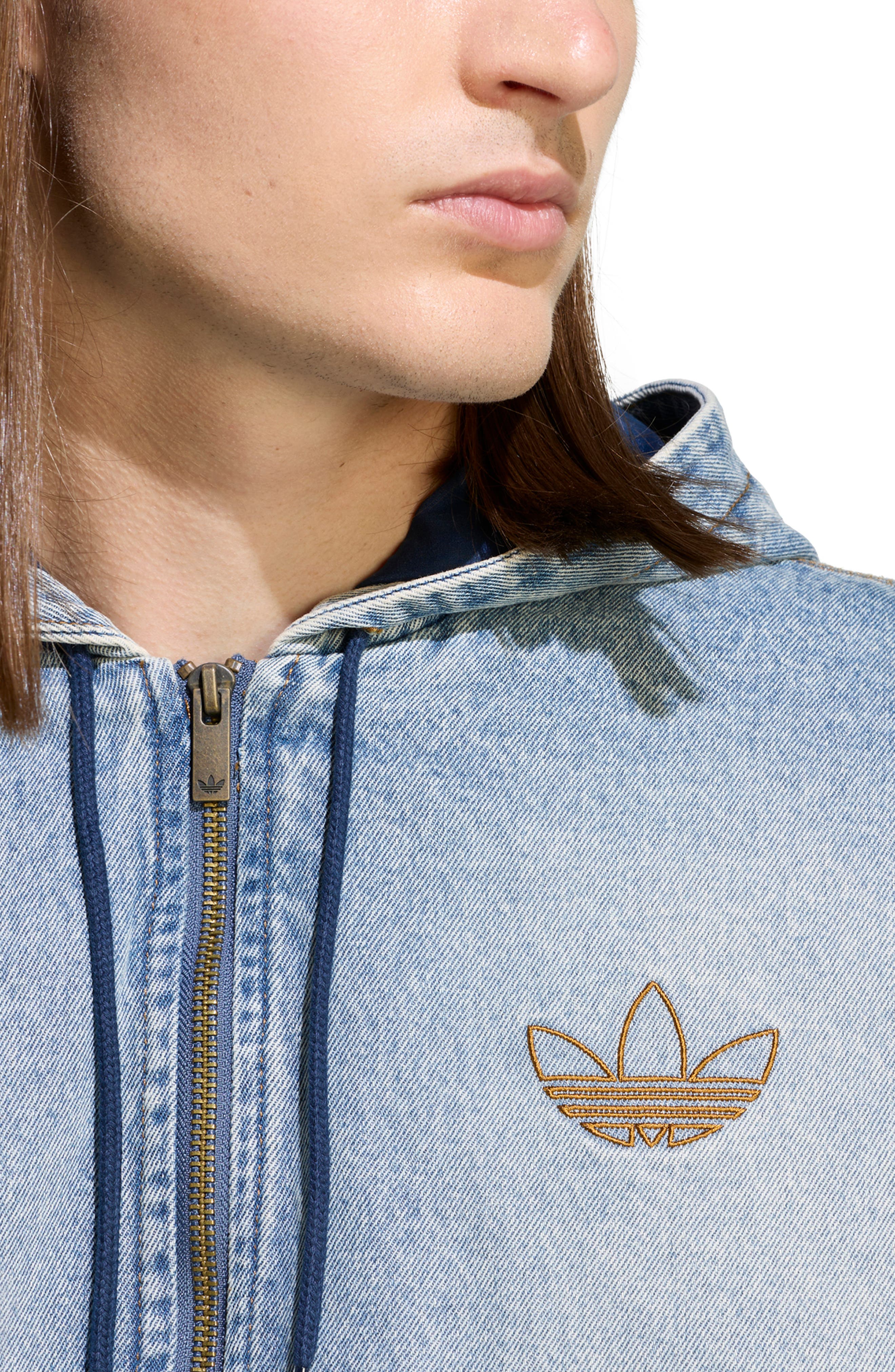 Denim Hooded Bomber Jacket (Men) | Nordstrom
