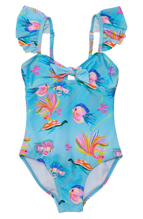 Kids' Kaleido Fish Print One-Piece Swimsuit (Toddler & Little Kid)