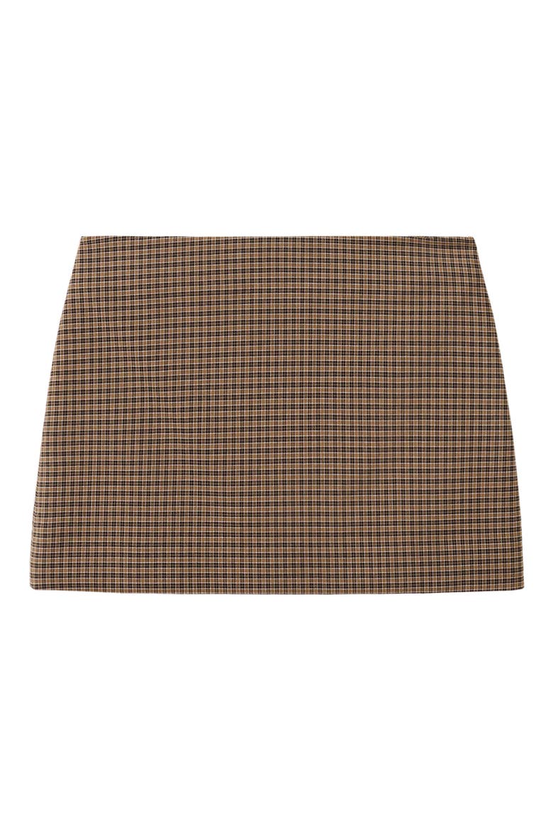 Check Miniskirt, Main, color, BROWN