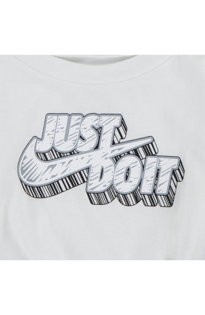 Nike Tie Front Long Sleeve Tee & Leggings Set, Alternate, color, Black