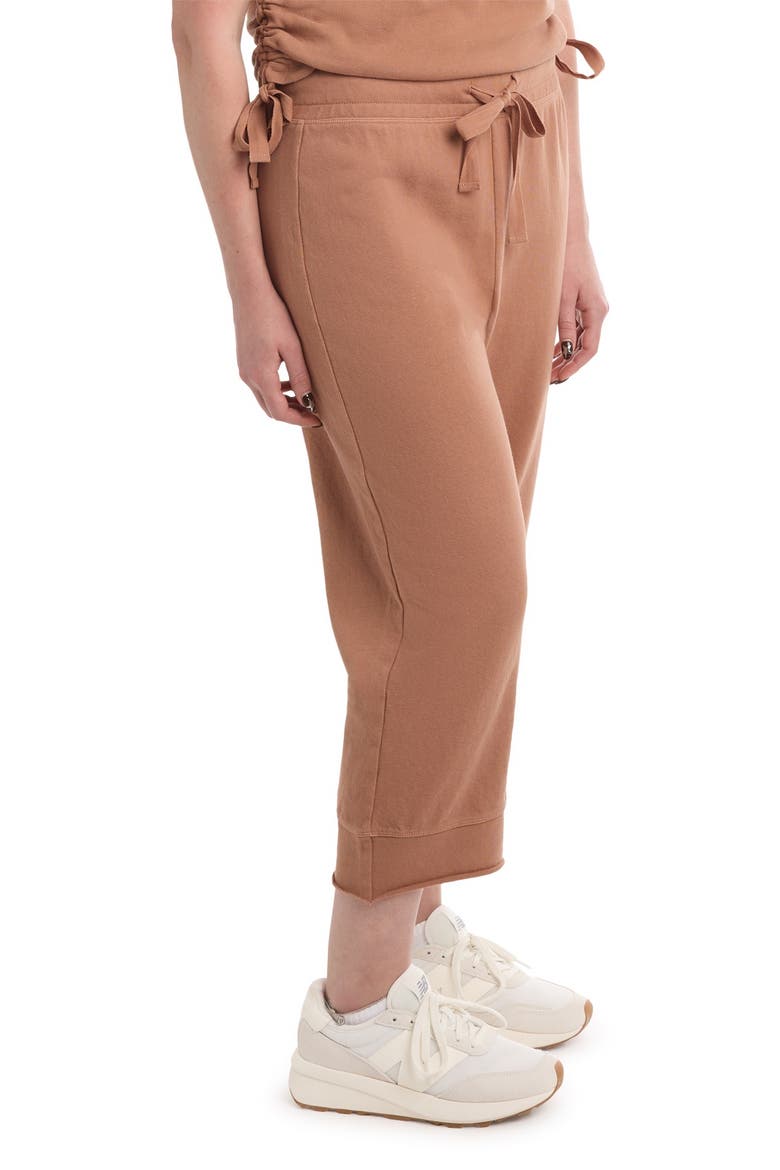 Crop Raw Jogger Easy Fit Pants, Alternate, color, Raw Umber
