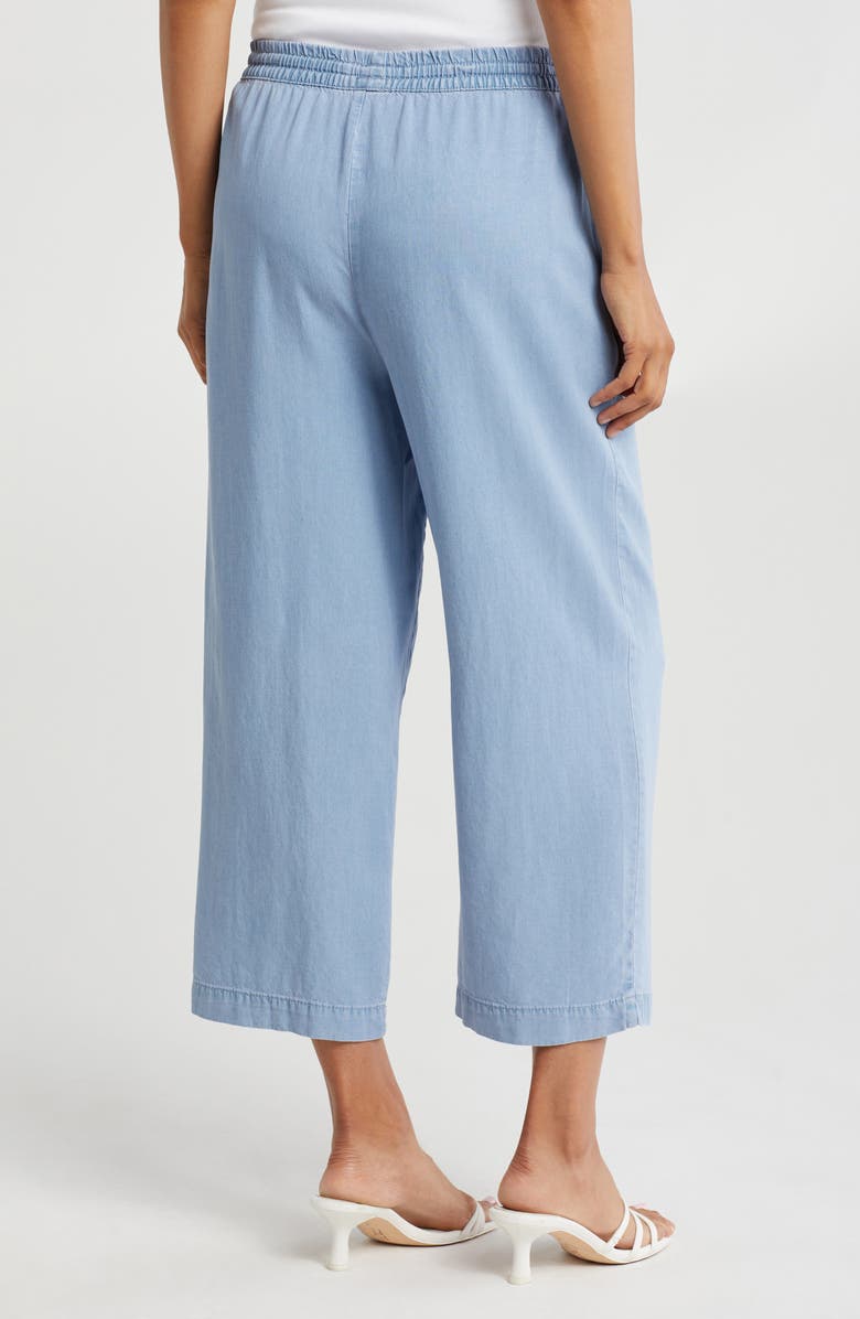 DKNY Tencel<sup>®</sup> Lyocell Cropped Pants, Alternate, color, Light Chambray