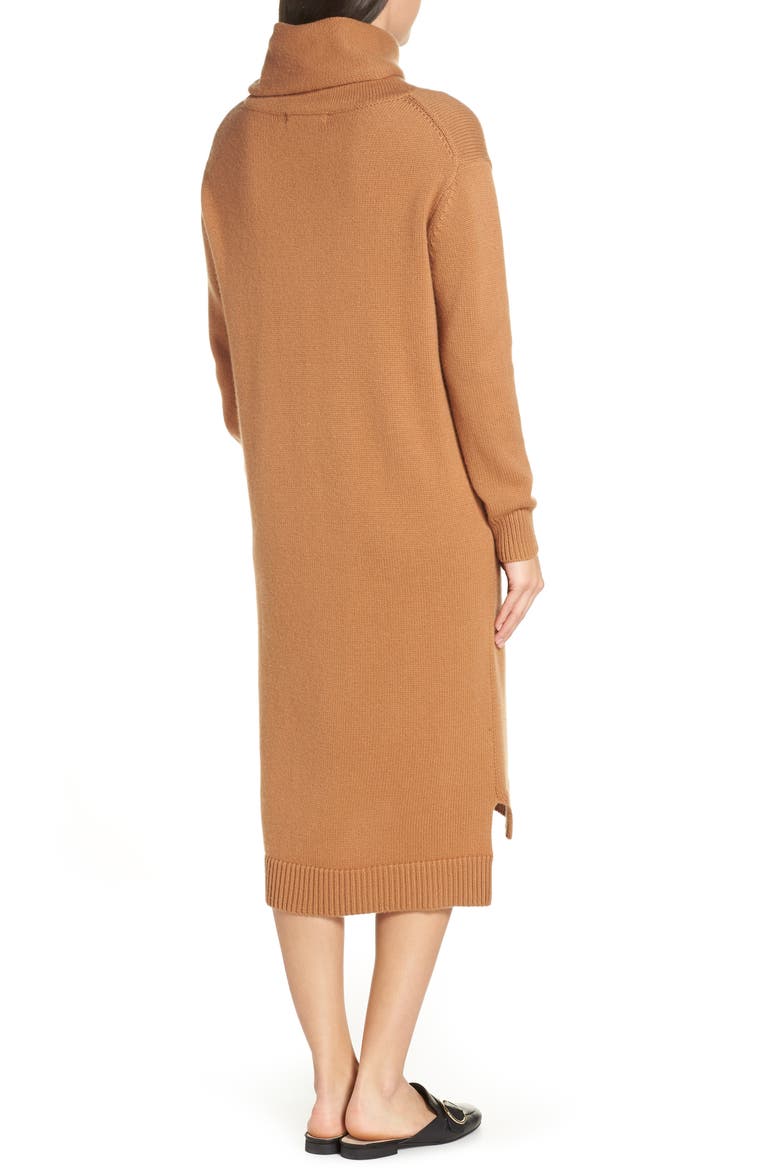 Turtleneck Sweater Dress, Alternate, color, ORANGE