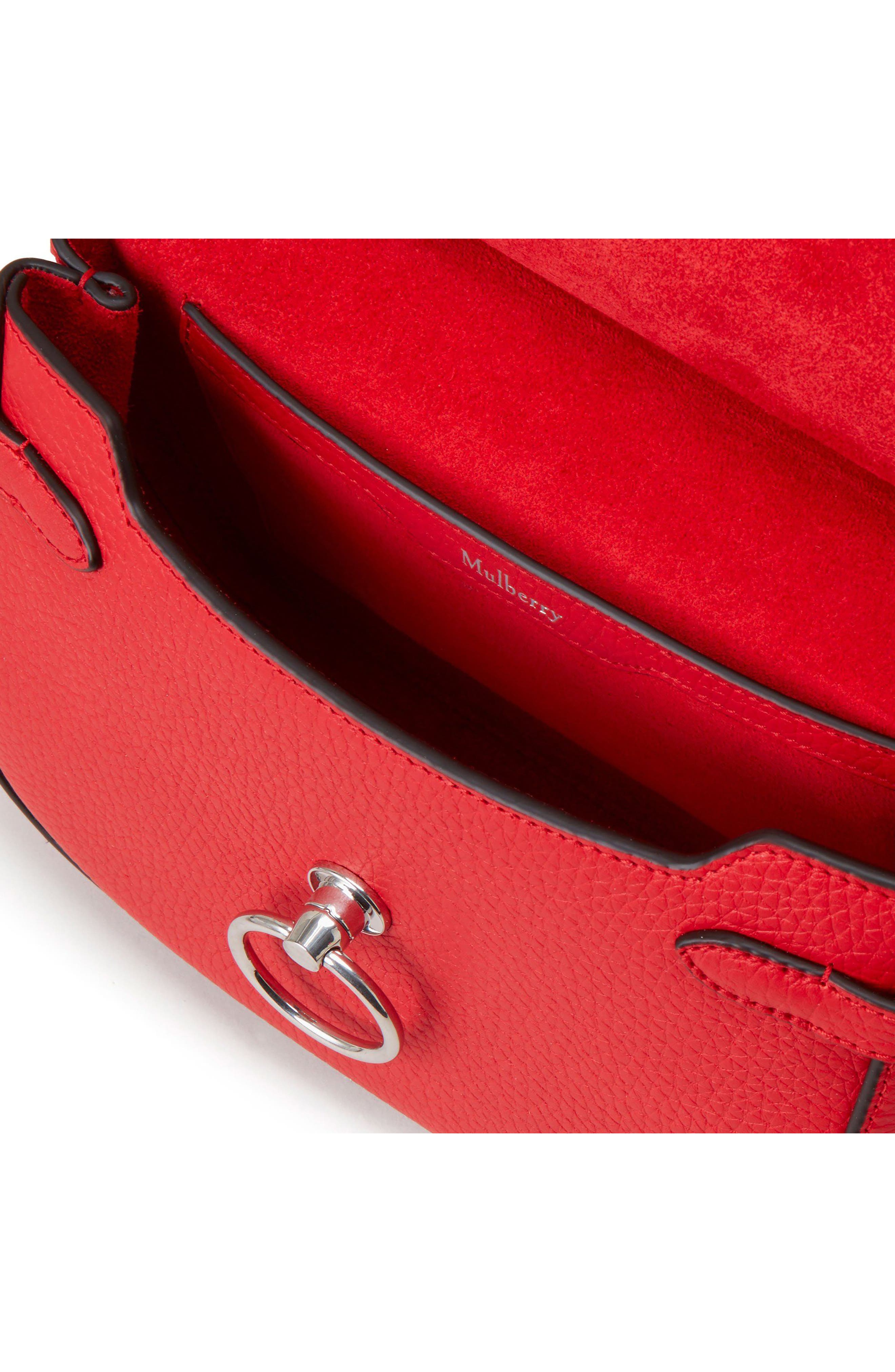 Mulberry Small Amberly Grained Leather Satchel, Alternate, color, 