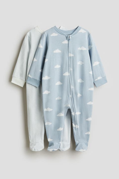 2-pack Zip-up Sleepsuits