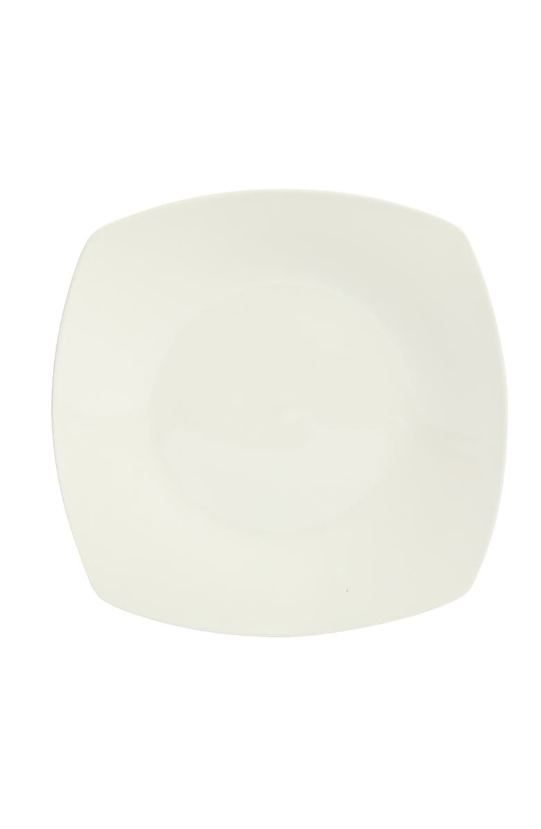 Gibson Home 40-Piece Square Porcelain Dinnerware Set, Service for 8, Alternate, color, White