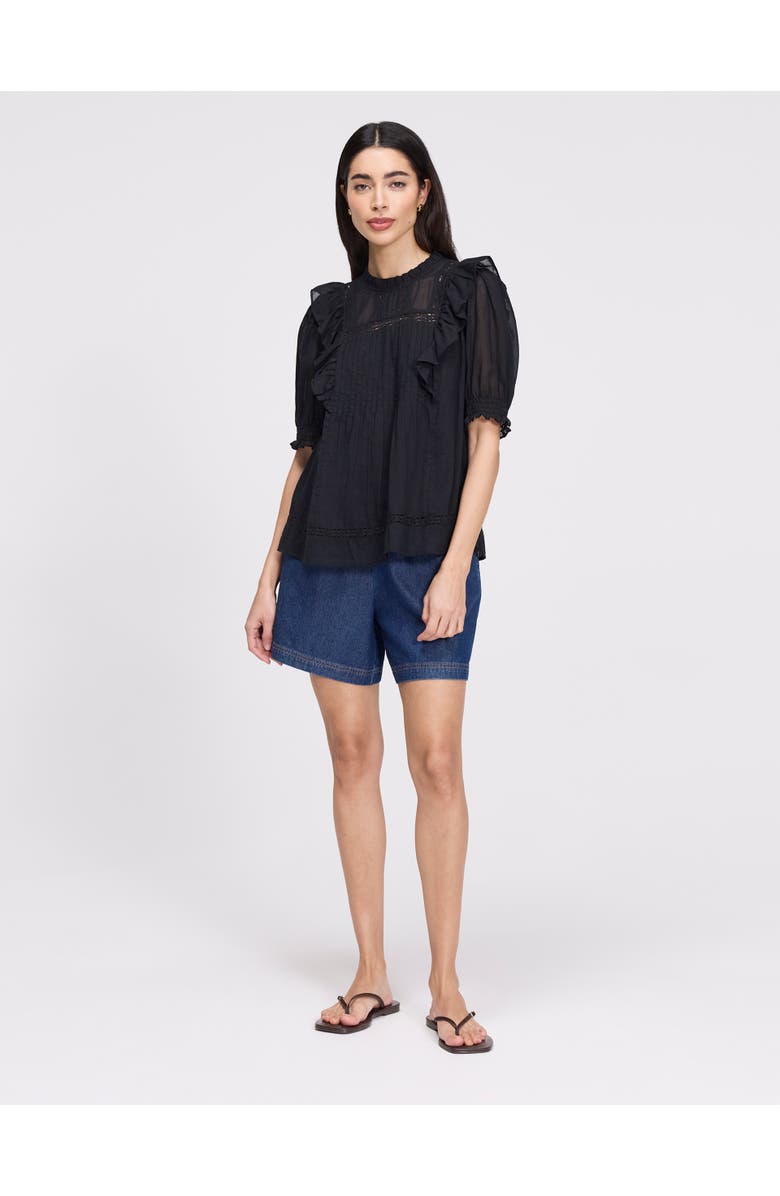 Finery London Jolin Puff Sleeve Cotton Top, Alternate, color, 