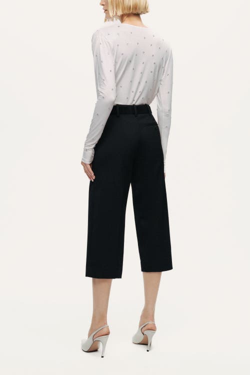 Nocturne Embellished V-neck Long-sleeve Bodysuit In White