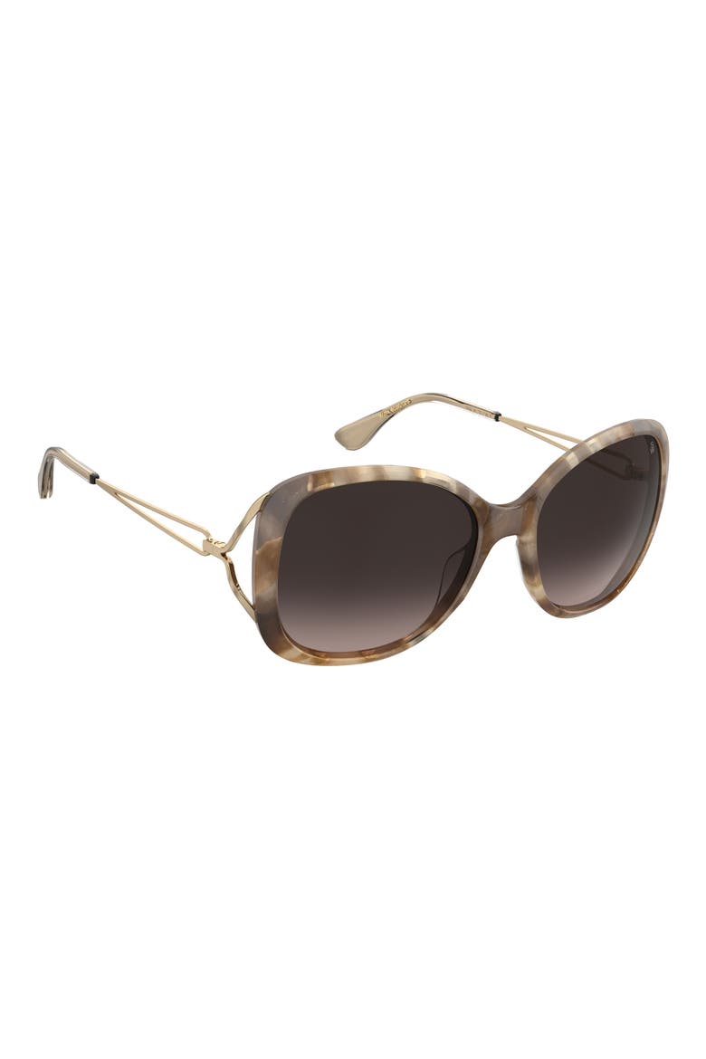 58mm Gradient Square Sunglasses, Alternate, color, HAVANA BEIGE/ BROWN SF