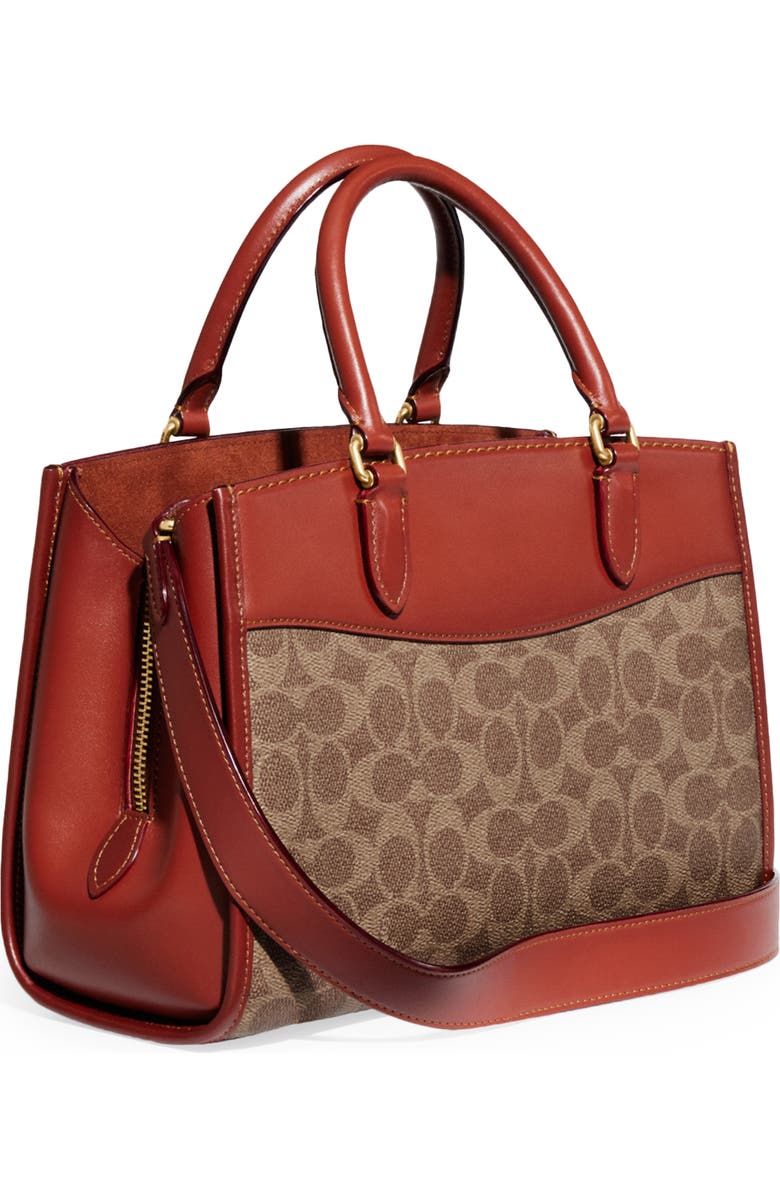 COACH Brooke Coated Canvas & Leather Shoulder Bag, Alternate, color,