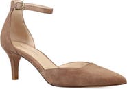 Pelle Moda Kendal Ankle Strap Pointed Toe Kitten Heel Pump