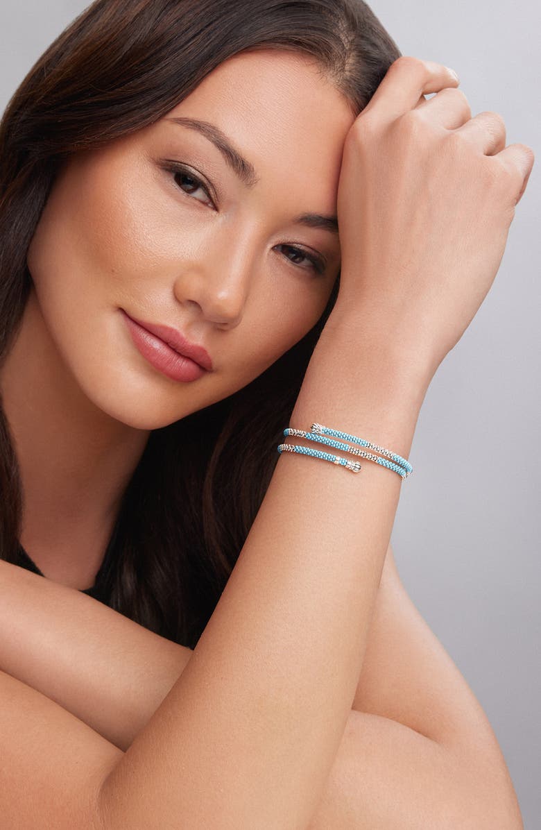 LAGOS Blue Ceramic Caviar Beaded Bracelet, Alternate, color,