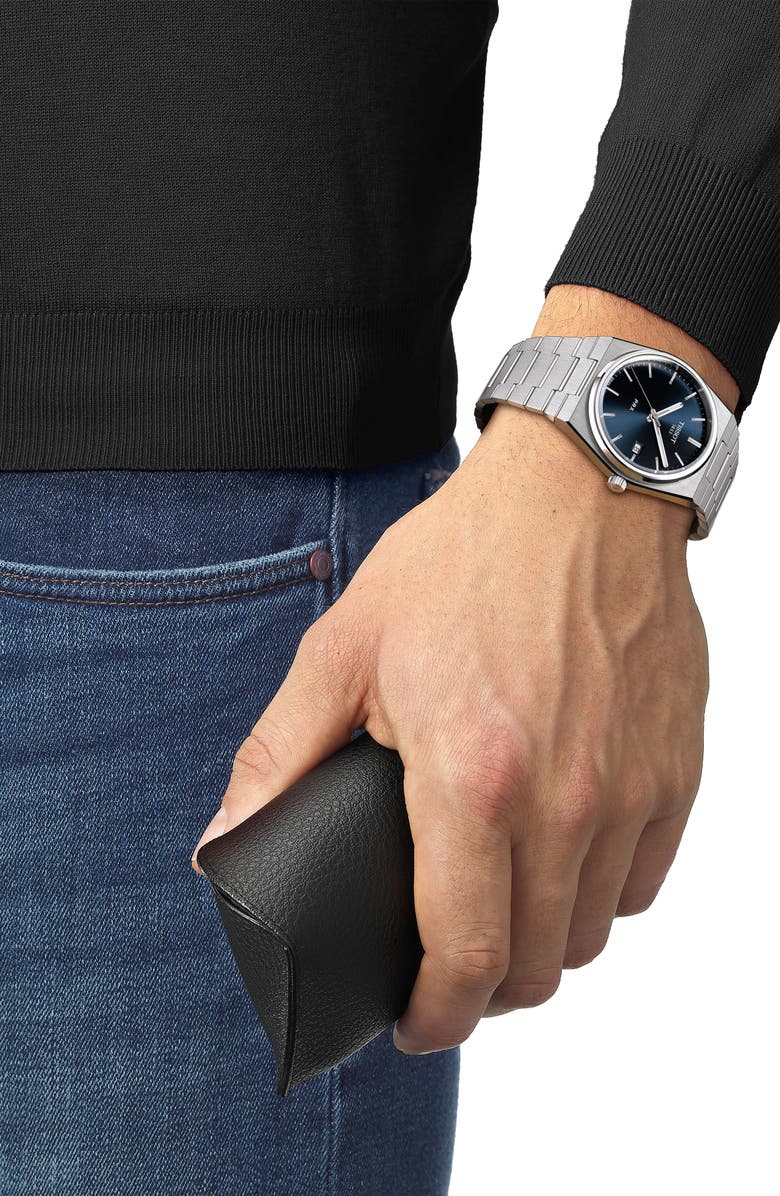 Tissot PRX Bracelet Watch, 40mm, Alternate, color, Blue