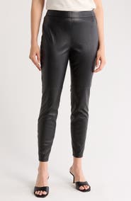 BOSS Orange Taskin Faux Leather Ankle Skinny Pants