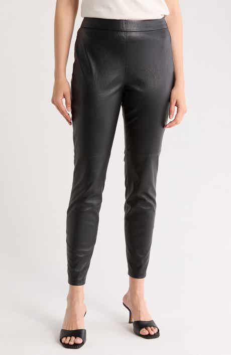 BOSS Orange Taskin Faux Leather Ankle Skinny Pants