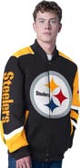 G-III SPORTS BY CARL BANKS Men's G-III Sports by Carl Banks Black Pittsburgh Steelers Prime Time Full-Zip Racing Jacket