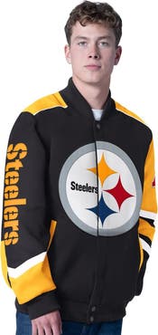 G-III SPORTS BY CARL BANKS Men's G-III Sports by Carl Banks Black Pittsburgh Steelers Prime Time Full-Zip Racing Jacket