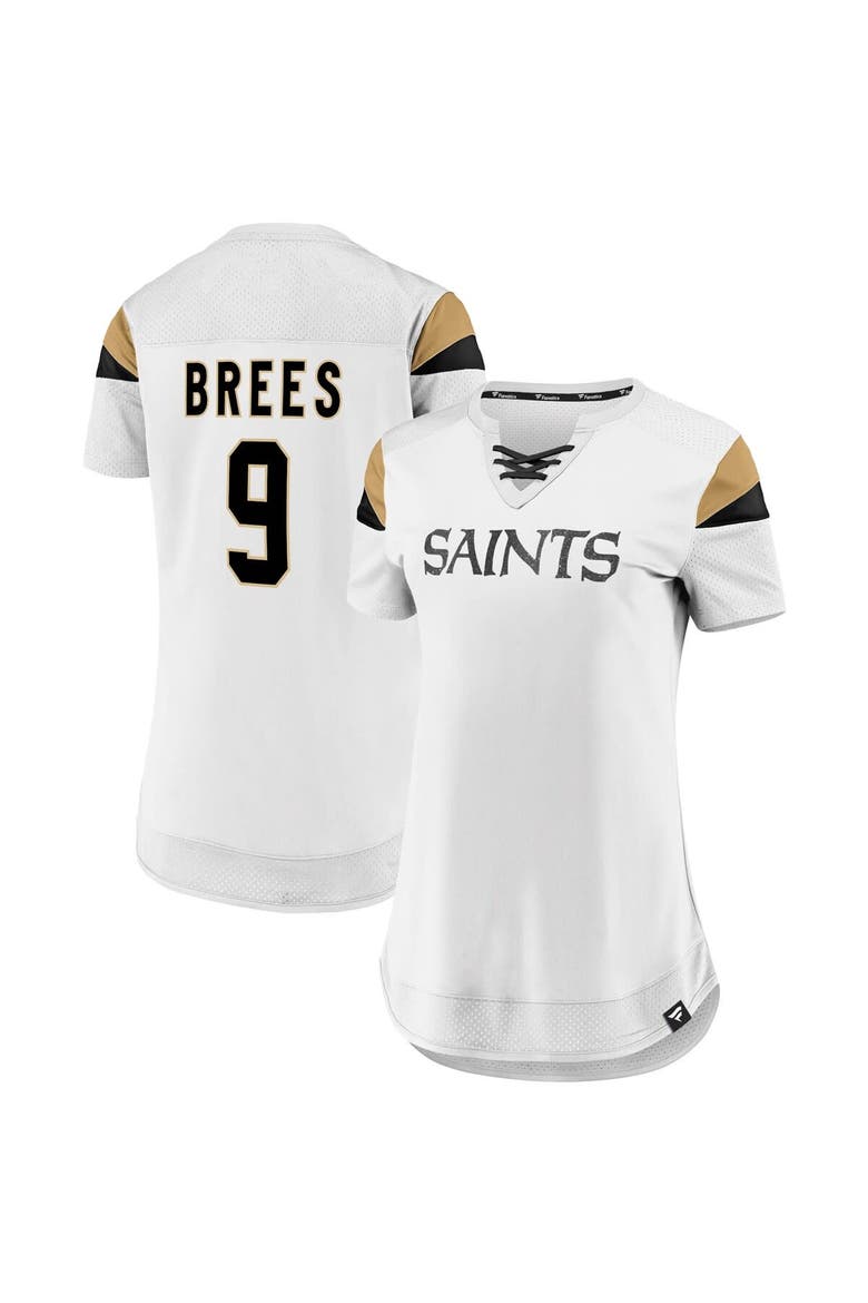 Women's Fanatics Branded Drew Brees White New Orleans Saints Athena Name & Number Fashion Top, Main, color, White