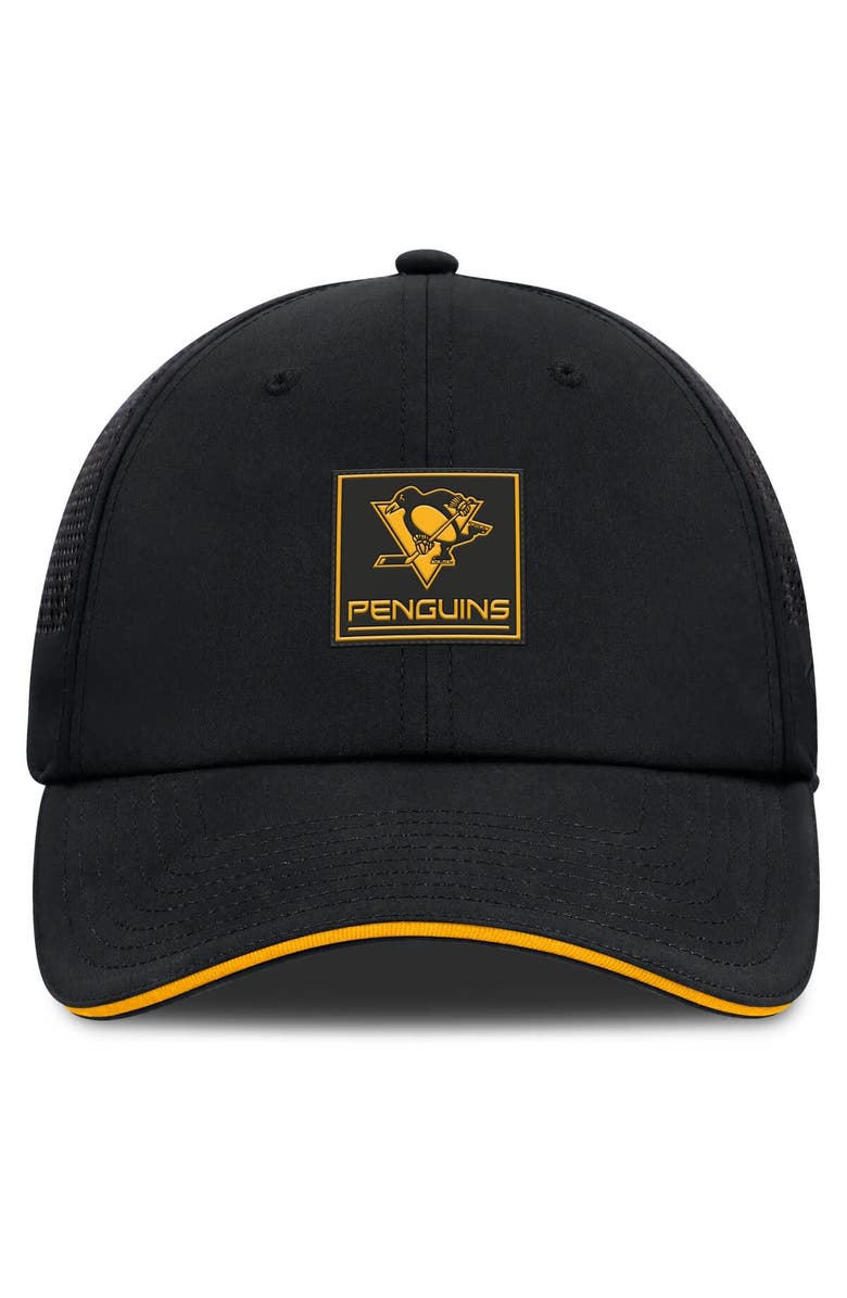 FANATICS Men's Fanatics Black Pittsburgh Penguins Driver Adjustable Hat, Alternate, color, Black